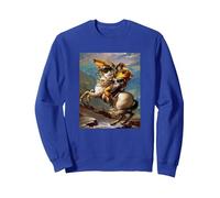 Jacques-Louis David - Napoleón cruzando los Alpes 2 Sudadera, Unisex para Adultos, Azul Real, S
