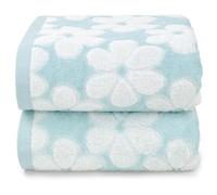 Jacquotha Juego de 2 Toallas de algodón para decoración de baño con Jacquard Floral, súper Suaves y absorbentes, tamaño Grande de 27.5 x 55 Pulgadas