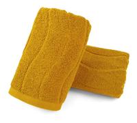 Jacquotha Juego de 2 Toallas de Mano de algodón Ondulado a Rayas, Seca tu Mano al Instante, 13 x 29 Pulgadas, Toalla de baño de Cocina de otoño Mostaza