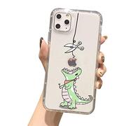 Jacyren - Carcasa para iPhone 11 Pro Max - Carcasa de protección transparente de silicona de poliuretano termoplástico, diseño de dinosaurio, antiarañazos, antigolpes, ultrafina, ligera, antigolpes 11 Dinosaure vert 2 Talla:iPhone 11 Pro Max