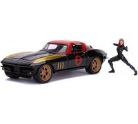 Jada 1:24 Diecast 1966 Chevy Corvette Stingray Con Figura De Black Widow