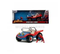 Jada- Marvel Spider-Man Figura con Buggy - Figura de acción de 4,5 cm y el Buggy de 19 cm en un Estilo de cómic de Spider-Man, a partiri de 8 años (253225030)