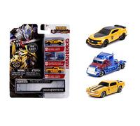 Jada - 31125 - Transformers 3 Mini Modelos Coche Bumblebee Chevy e Optimus Prime 5700XE Nano Hollywood Rides Die Cast - Multicolor - 4cm