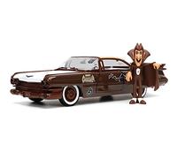 Jada 32204 - Figura decorativa (1959 Cadilla-c Coupe DeVille marrón y blanco con gráficos y conteo de Chocula Diecast de Hollywood Rides Series 1/24
