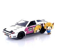 Jada 33725W Toyota AE86 Anime - Coche en Miniatura Coleccionable, Juguetes, Blanco/Rosa/Rojo/Negro