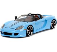 JADA 35066 MINIATURA PORSCHE CARRERA GT AZUL ROSA RESBALONES 2005 1/24