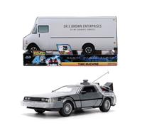 JADA 36849: REGRESO AL FUTURO 1:24 DELOREAN (VERSIÓN FROST) CON CAJA DE CAMIÓN