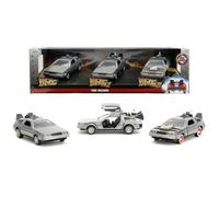 Jada Back to The Future 1:32 Time Machine 3-Pack Die-Cast Cars (Importación USA)