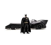 Jada- Batmóvil Edición Limitada de la Película Batman 1989 con Figura de Batman, Coche 22 cm (1:24), Caparazón Blindado, para Fans, coleccionistas y niños a Partir de 8 años (253215013)