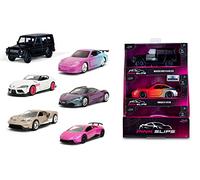 Jada- Coche de Metal Escala 1:32, con Decoración Gama Pink Slips, Rueda Libre, Las Puertas se Abren, Se Envía un Modelo de Manera Aleatoria, no pudiendose Elegir (253292000)