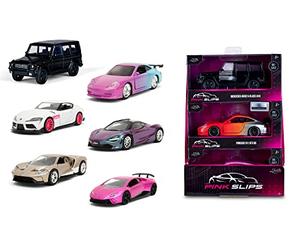 Jada- Coche de Metal Escala 1:32, con Decoración Gama Pink Slips, Rueda Libre, Las Puertas se Abren, Se Envía un Modelo de Manera Aleatoria, no pudiendose Elegir (253292000)