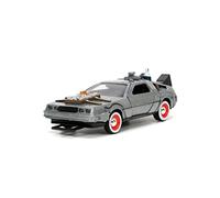 JADA- Coche Delorean Regreso al Futuro III, Escala 1:32 (15cm), Fabricado en Metal Fundido a Alta Presión, Coleccionismo (253252024)