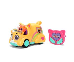 Jada Coche Radio Control SuperKitties 17 cm con Luz y Sonido. 2 Figuras Integradas. 2,4 GHz. Fácil de Usar. Licencia Oficial. A Partir de 6 Años (9336268314R00)