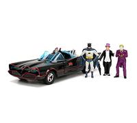 Jada - DC Batmobile 1966 Deluxe con cuatro figuras - Set de Alta Calidad de la Serie de TV Batman Clásico con Coche, Batman, Robin, Joker y Pingüino a Partir de 8 Años. (253215011)