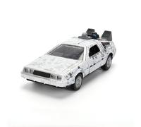 Jada Delorean Regreso al Futuro Escala 1:32, edición congelada Frozen, 40 Aniversario, Coche metálico con Puertas abatibles, Caja coleccionista, Licencia Oficial (9336848314R00)