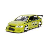 Jada Fast and Furious - Modelo de coche Mitsubishi Lancer Evolution VII de Brian - Escala 1:24 - 20 cm - Color verde