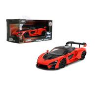 Jada Modelo fundido a presión 1:32 McLaren Senna, puertas abatibles, neumáticos de goma, rojo