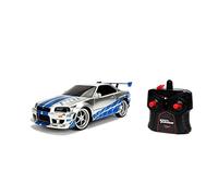 Jada- Fast&Furious Coche RC 2002 Nissan Skyline GT-R 1:16 (Radiocontrol con Mando) Blanco/Azul (253206007)