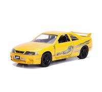Jada Fast Furious Modelo Coche Nissan Skyline GT-R BCNR33 de Leon Amarillo 13cm Escala 1/32 Collector's Series Toys