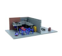 Jada, Fast & Furious Nano Escenario Garaje de Han, Set de rodaje a Escala 4 cm, Incluye 2 Coches con carrocería de Metal Ruedas Libres y Goma, muros Desmontables, +8 años (9336403314R00)