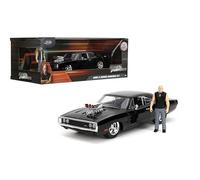 Jada- Coche Fast and The Furious 1970 Dodge Charger R7T 1970/1:24, Color Negro (30737)