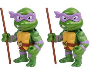 Jada - Figura Donatello de Tortugas Ninja, Articulada, 10 cm, Realizada en Metal Fundido a Presión, 100% Licencia Oficial, Coleccionismo, para Niños a Partir de 8 Años y Adultos (Paquete de 2)