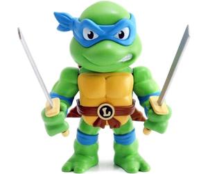Jada - Figura Leonardo de Tortugas Ninja, Articulada, 10 cm, Realizada en Metal Fundido a Presión, 100% Licencia Oficial, Coleccionismo, para Niños a Partir de 8 Años y Adultos