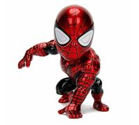 Jada-Figura metálica de Spiderman- Figura de Spiderman con Traje Rojo y Negro de 10 cm (253221005)