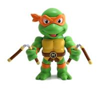 Jada - Figura Michelangelo de Tortugas Ninja, Articulada, 10 cm, Realizada en Metal Fundido a Presión, 100% Licencia Oficial, Coleccionismo, para Niños a Partir de 8 Años y Adultos