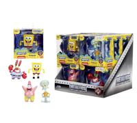 Jada Figuras de Metal Bob Esponja 7 cm, 4 Surtidos coleccionables Nickelodeon, Personajes Bob Esponja, Patricio, Calamardo y Sr. Cangrejo, Caja Ventana, 8 años (9385212300W01)