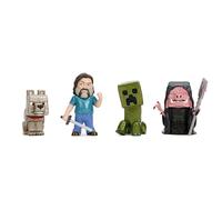 Jada Figuras de Metal Minecraft la película 7 cm, 4 Surtidos coleccionables, Personajes Steve, Wolf, Creeper y Malgohsa, Caja Ventana Individual, envío Aleatorio, 8 años (9385138300W05)