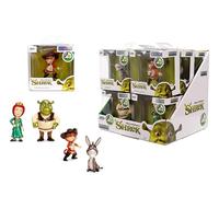 Jada Figuras de Metal Shrek 7 cm, 4 Surtidos coleccionables DreamWorks, Personajes Shrek, Burro, Fiona y Gato con Botas, Caja Ventana Individual, envío Aleatorio, 8 años (9385285300W01)