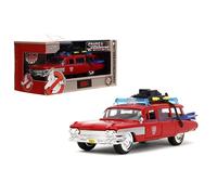 Jada Hollywood Rides Transformers x Ghostbusters Ecto-1 G1 Mashup - Coche fundido a presión con puertas abiertas, escala 1:32, a partir de 8 años (edición 40 aniversario)
