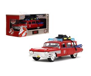 Jada Hollywood Rides Transformers x Ghostbusters Ecto-1 G1 Mashup - Coche Fundido a presión con Puertas Abiertas, Escala 1:32, a Partir de 8 años (edición 40 Aniversario)