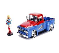 Jada JA30454 1:24 1956 Ford F100 con Figura de Super Girl, Multi