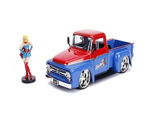 Jada JA30454 1:24 1956 Ford F100 con Figura de Super Girl, Multi