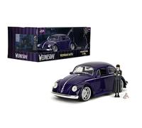 Jada Juguetes - 1:24 Miércoles 1972 VW Beetle con Figuras de miércoles y Cosas - Juguete Coleccionable para Adultos y niños