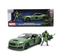 Jada Marvel Doctor Doom 2024 Ford Mustang Dark Horse - Coche fundido a presión con figura a escala 1:24 - Hollywood Rides Toys