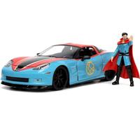 Jada - Marvel Doctor Strange Chevy Corvette, 253225024, 8 años, Escala 1:24, con Personaje, Piezas de Apertura