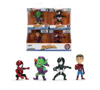 Jada Marvel Spider-Man Figura Metal 6,5 cm, 1 Unidad Surtido Aleatorio (4 Modelos: Spider-Man, Symbiote, Green Goblin, Peter Parker), Figura Coleccionable en Caja +8 Años (9385139300W05)