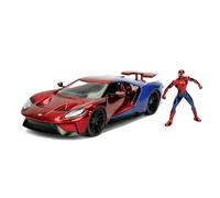 Jada Marvel Spiderman 2017 Ford GT - Coche Fundido a Escala 1:24