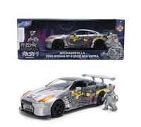 Jada Mechagodzilla con Nissan GT-R R35 Ben Sopra 2009 - 1:24 Anime Hollywood Rides - Juguetes de coche fundido a presión y figura - Apertura de puertas, capó y maletero - Coleccionable - A partir de 8