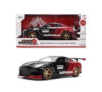 Jada Nissan GT-R Ben Sopra HSK Advan 2009, juguete negro/rojo 37022-1/24 escala de coche fundido a presión