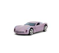 Pink Slips 1:32 W2 2009 Chevy Corvette Stingray Concept - Coche fundido a presión, juguetes para niños y adultos (morado polvoriento)