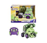Jada Radio Control Hulk Smash-Up 1:24. Vehículo Teledirigido con Transformación de camión a Hulk. Sonido Real. Movimiento Total 2,4 GHz. Marvel Avengers. A Partir de 5 Años (203224000)