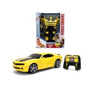 JADA, Radio Control Transformers Bumblebee convertible 28 cm, coche radiocontrol 2 canales 2,4 GHz, luz y sonido, se mueve en todas direcciones, se transforma de coche a robot, +6 años (9336112314R00)