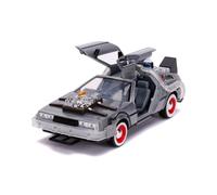 Jada Regreso al Futuro III Delorean Máquina del Tiempo 1:24 Luz, +8 Años | Versión Regreso al Futuro III; escala 1:24; carrocería de metal; función de luz; puertas practicables