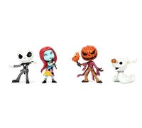 Jada- Set de 4 Nanofiguras- de Pesadilla Antes de Navidad, Metálicas, 4cm, Coleccionables, Licencia Oficial Disney (253075005)