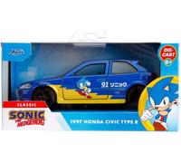 JADA SONIC 1997 HONDA CIVIC TYPE-R Modelo Die-Cast 1-32 TOY