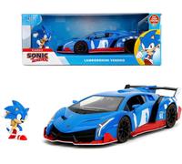 JADA - SONIC LAMBORGHINI VENENO Con Figura 1/24 Juguete De Die-Cast Para Niños